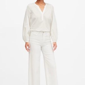 Banana Republic- White cotton blouse  size small